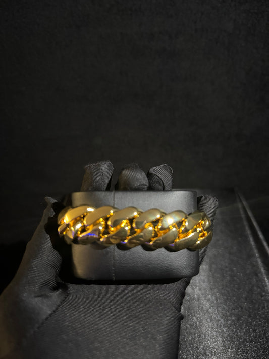 MIAMI CUBAN LINK GOLD PLATED BRACELET