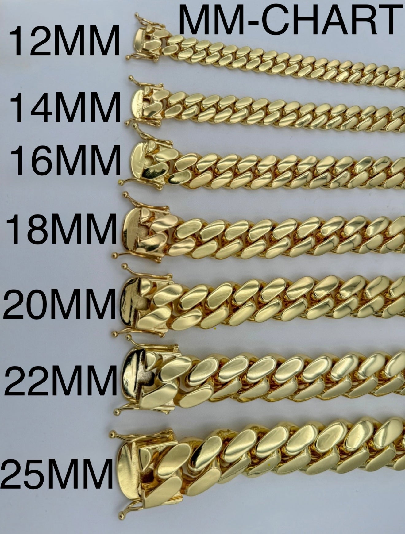 14k Rose Gold plated Miami Cuban Link SET