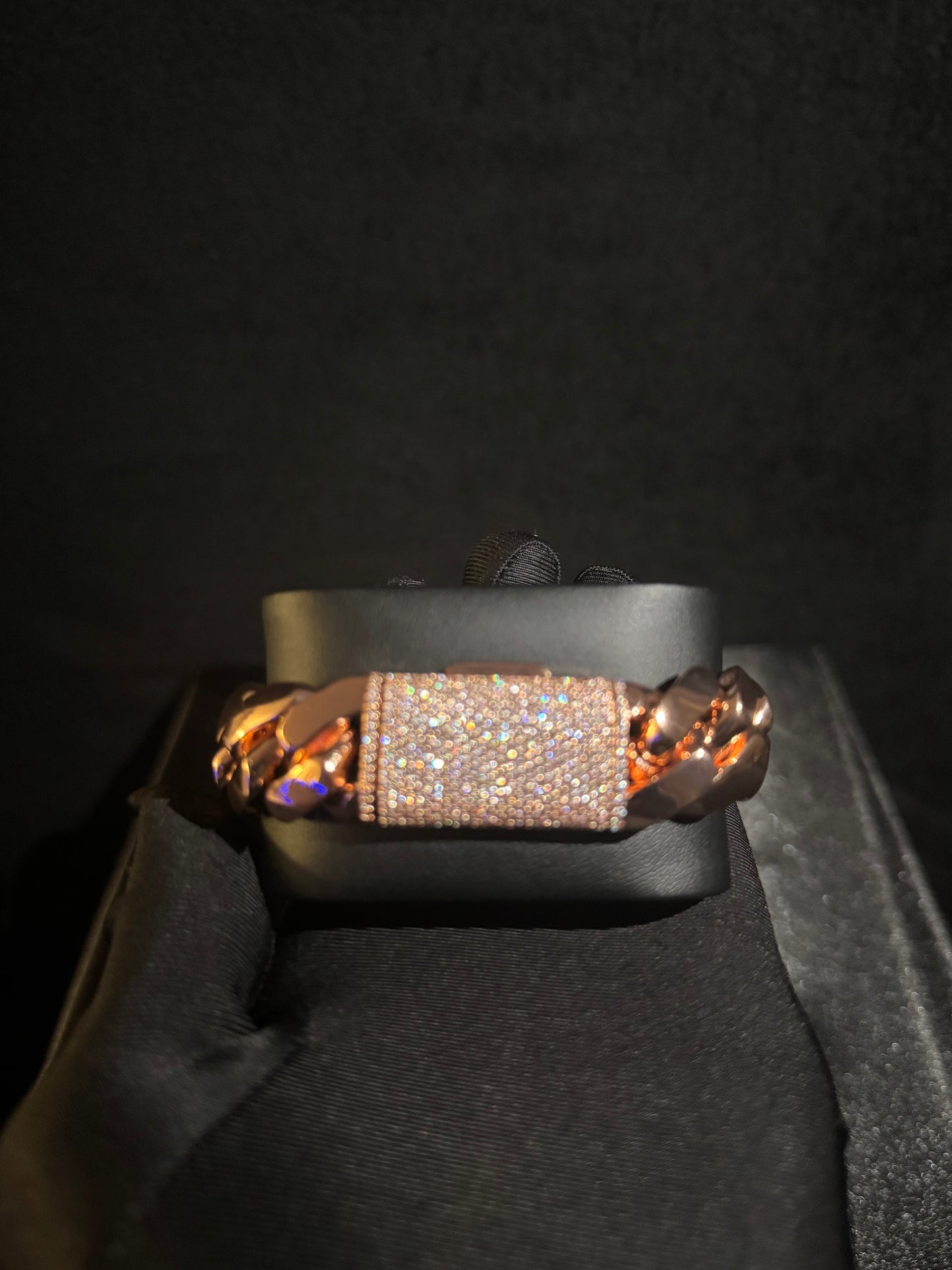 14k Rose Gold plated Miami Cuban Link SET