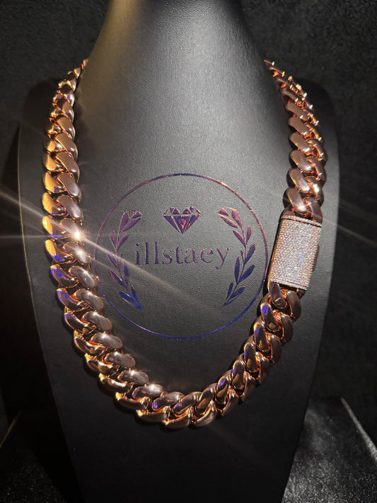 MIAMI CUBAN LINK ROSE GOLD PLATED CHAIN